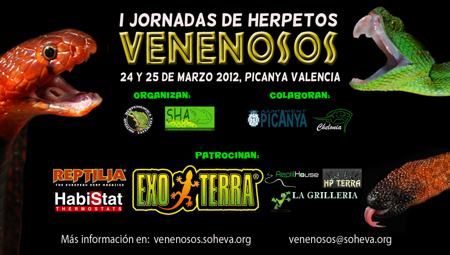 jvenenosos1 Queda una semana para la I Jornada de Herpetos Venenosos