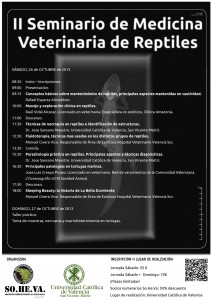 cartel jornadas peq 212x300 II Seminario de Medicina Veterinaria de reptiles